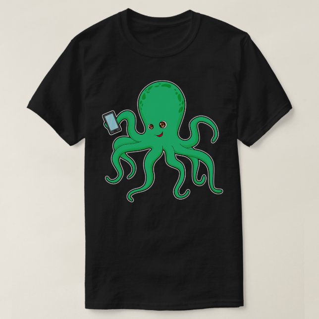 Octopus Mobile T-Shirt (Design Front)