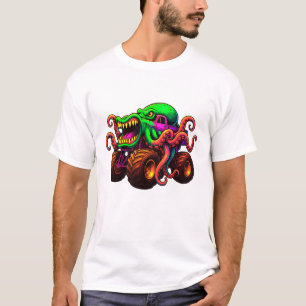 Octopus Monster Truck  T-Shirt