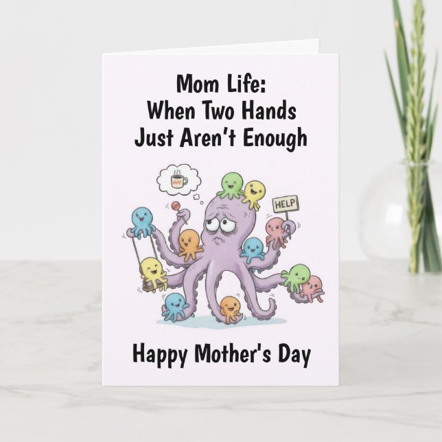Octopus Mother's Day Card (Front)