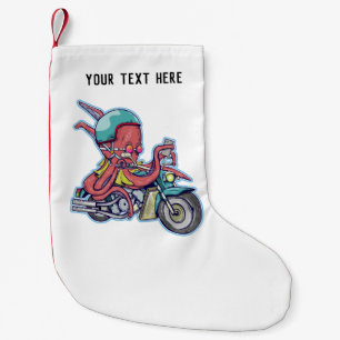 octopus motorbike all small christmas stocking