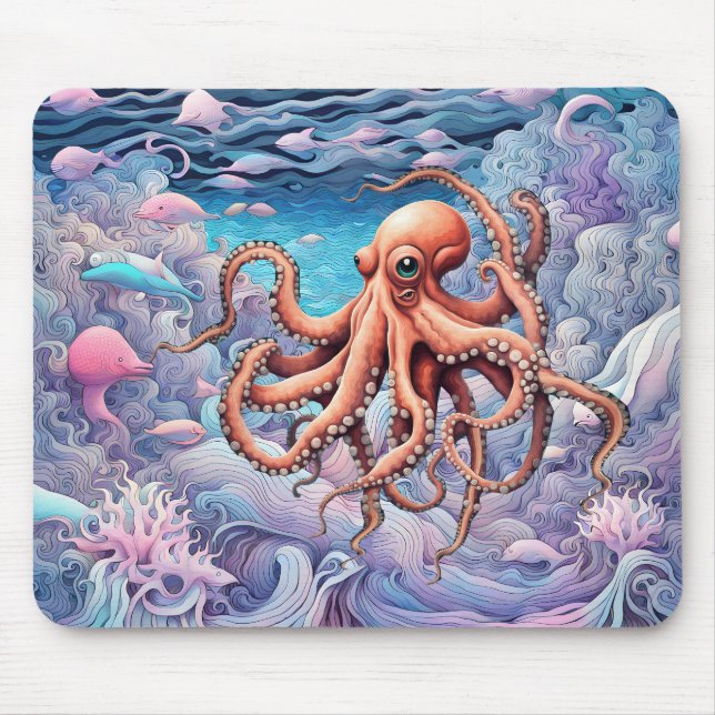 Octopus Mouse Pad (Front)