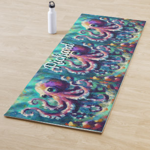Octopus Nautical Beach Coastal Personalized Yoga Mat