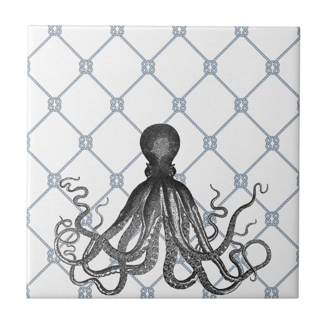 Octopus  - Nautical Tile (Front)
