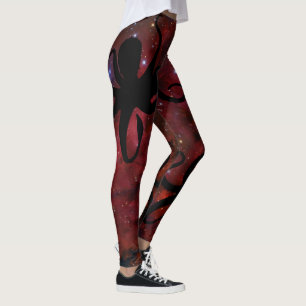 Octopus On Red Galaxy Leggings