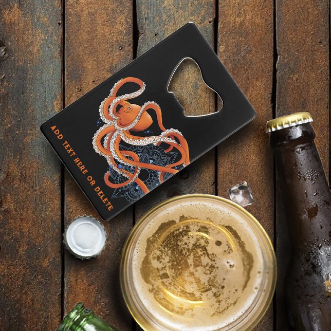 Octopus Orange Mandal Blue Credit Card Bottle Opener (Creator Uploaded)