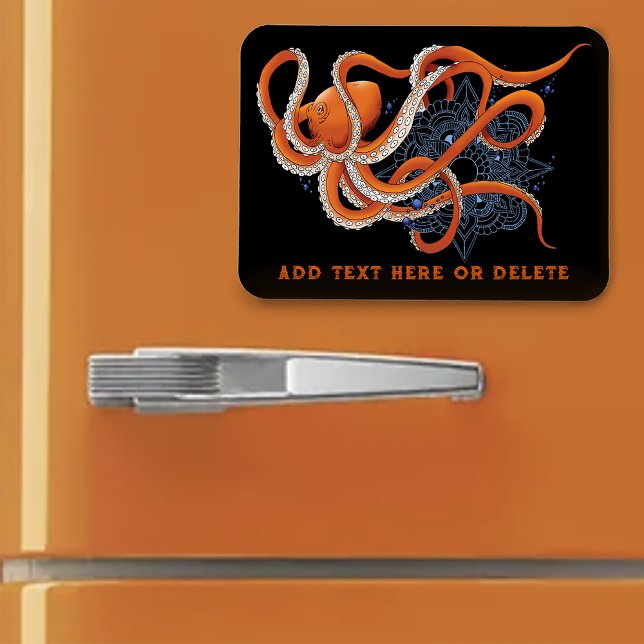 Octopus Orange Mandal Blue Magnet (Creator Uploaded)