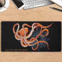 Octopus Orange Mandala Blue