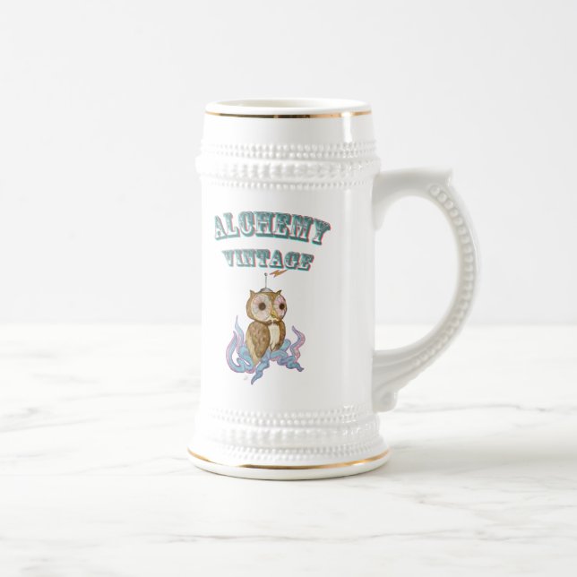 Octopus Owl Robot Beer Stein (Right)