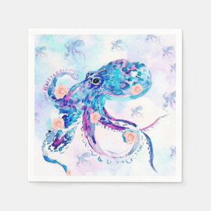 octopus pastel in dream napkin