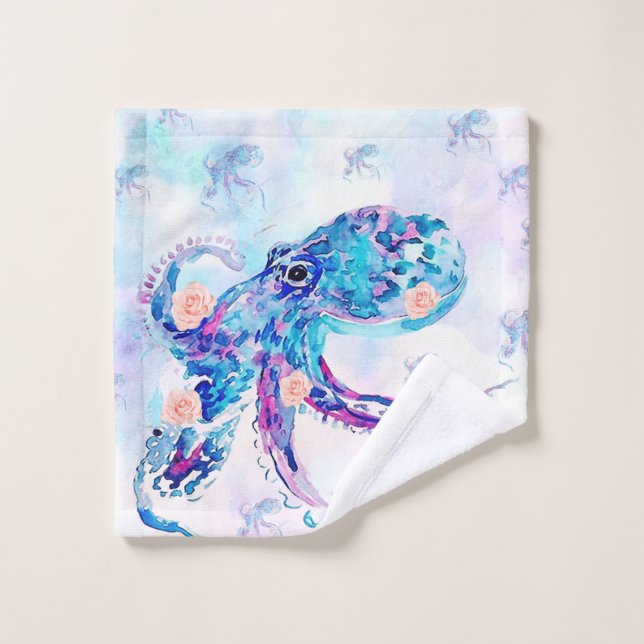 octopus pastel in dream wash cloth (Wash Cloth)