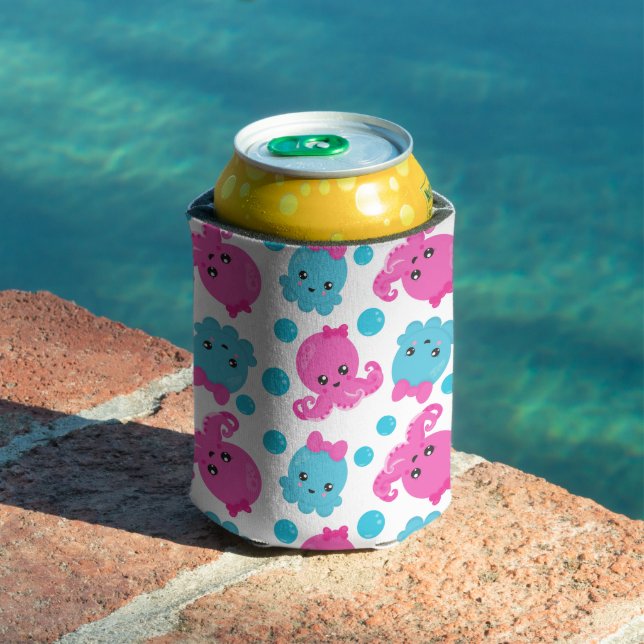 Octopus Pattern, Cute Octopus, Sea Animals Can Cooler (In Situ Pool)