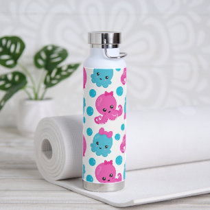 Octopus Pattern, Cute Octopus, Sea Animals Water Bottle