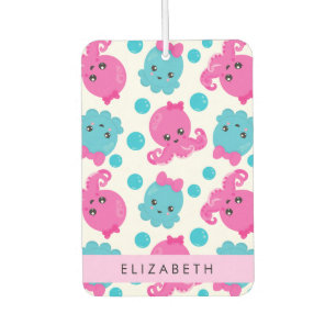 Octopus Pattern, Cute Octopus, Sea, Your Name Air Freshener