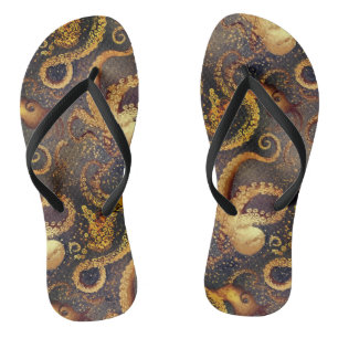 Octopus Pattern Flip Flops