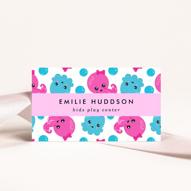 Octopus Pattern, Kids Play Centre, Activity Centre Business Card (Creator Uploaded)