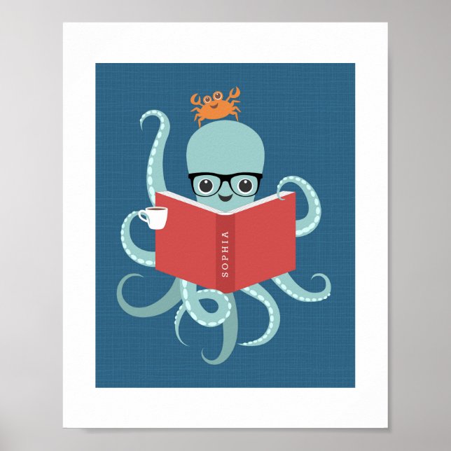Octopus Personalized Poster Print (Front)