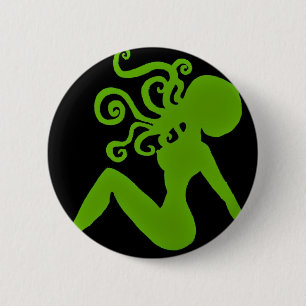 Octopus Pin-up Badge 2 Inch Round Button