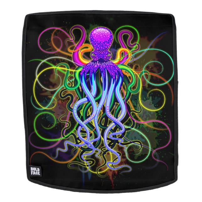 Octopus Psychedelic Luminescence Backpack (Removable Face)