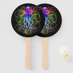 Octopus Psychedelic Luminescence Hand Fan
