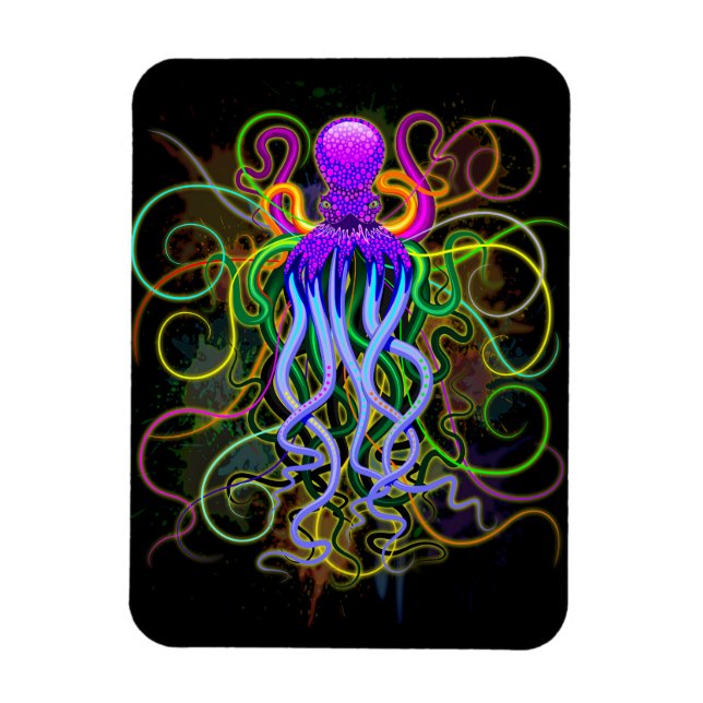 Octopus Psychedelic Luminescence Magnet (Vertical)