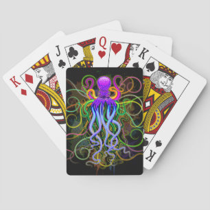 Octopus Psychedelic Luminescence Playing Cards