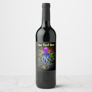 Octopus Psychedelic Luminescence Wine Label