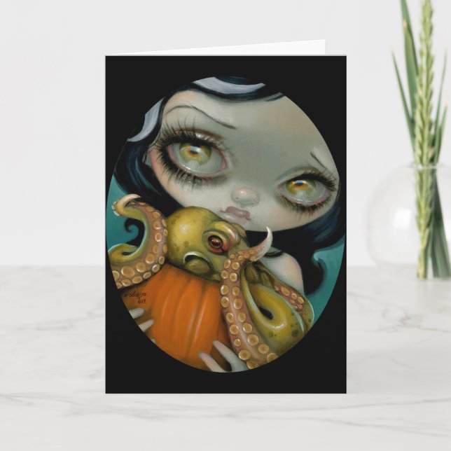 "Octopus Pumpkin" Greeting Card (Front)