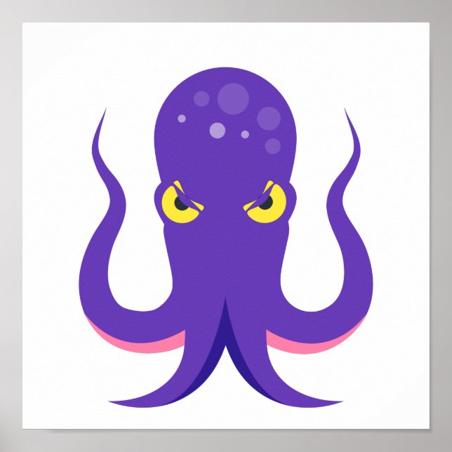 Octopus Purple Squid Poster (Front)