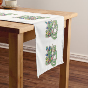 Octopus reading library books short table runner