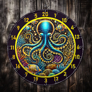 Octopus Reef Treasure Dartboard Design