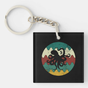 Octopus Retro Keychain