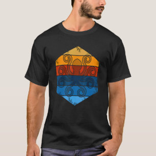 Octopus Retro Vintage 60s 70s Sunset Sea Animal T-Shirt