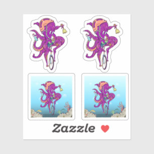 Octopus Riding a unicycle
