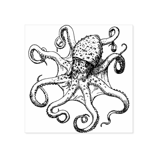 Octopus Rubber Stamp (Imprint)