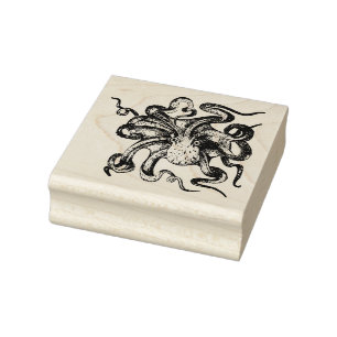Octopus rubber stamp