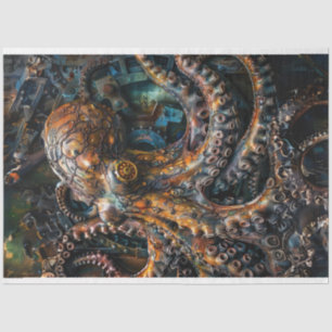 Octopus Rust Bronze Decoupage Tissue Paper