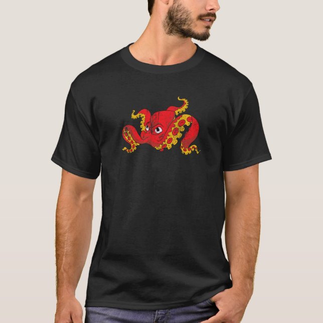 Octopus Sea Animal Scuba Diving Ocean Octopus T-Shirt (Front)