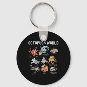 Octopus Sea Animals Of The World Octopus Lover Keychain