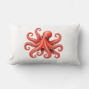 Octopus Sea Life Ocean Animal Design Lumbar Pillow