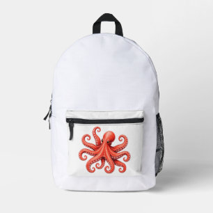 Octopus Sea Life Ocean Animal Design Printed Backpack