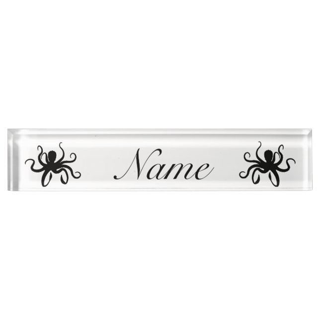 Octopus Silhouette Thunder_Cove Nameplate (Front)