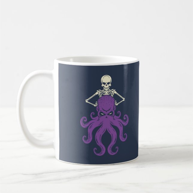 Octopus Skeleton Coffee Mug (Left)