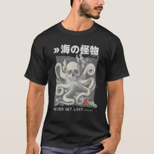 Octopus Skull Vintage Japanese Streetwear Harajuku T-Shirt