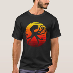 Octopus Squid Cephalopod Sunrise T-Shirt