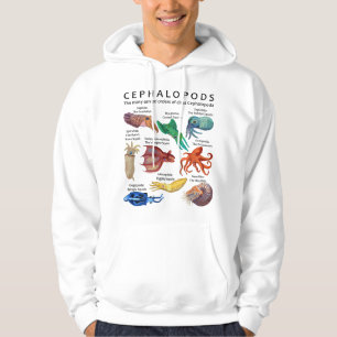 Octopus, Squid, Cuttlefish, and Nautilus Hoodie