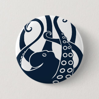 octopus squid cuttlefish oktopus scuba diving 2 inch round button