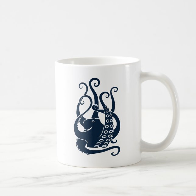 octopus squid cuttlefish oktopus scuba diving coffee mug (Right)