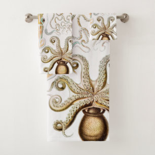 Octopus Squid, Gamochonia by Ernst Haeckel Bath Towel Set