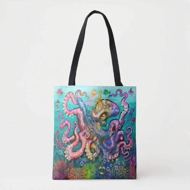 Octopus Squids Tote Bag (Front)