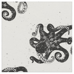 Octopus Stamp Fabric